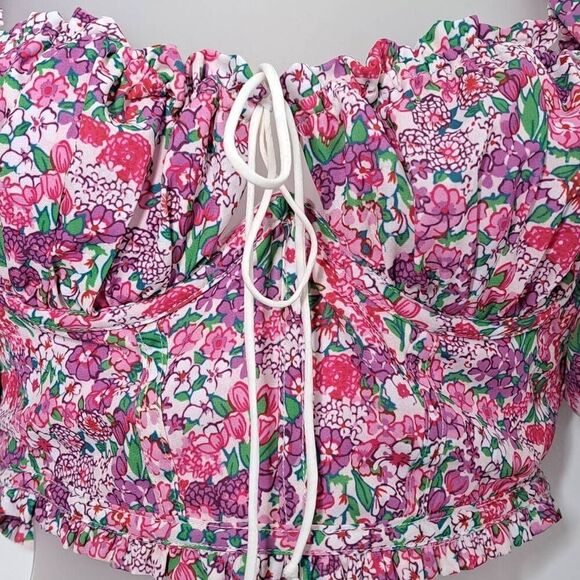 For Love And Lemons Pink Floral Blouse - Picture 4 of 9